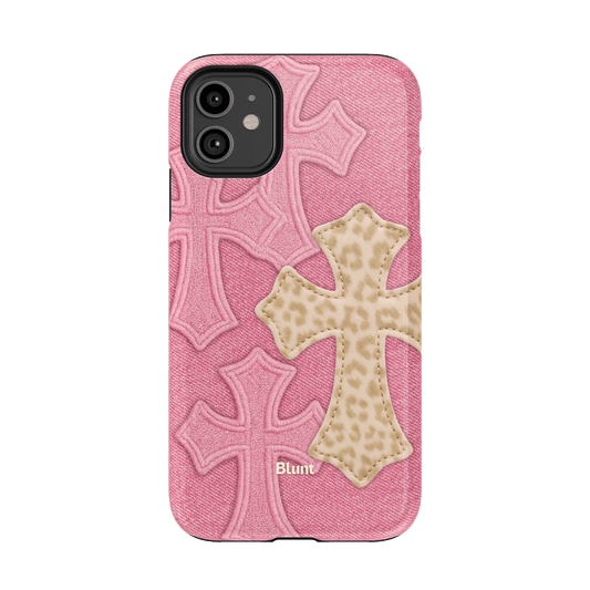 Pink Cheetah Cross iPhone Case - Blunt Cases