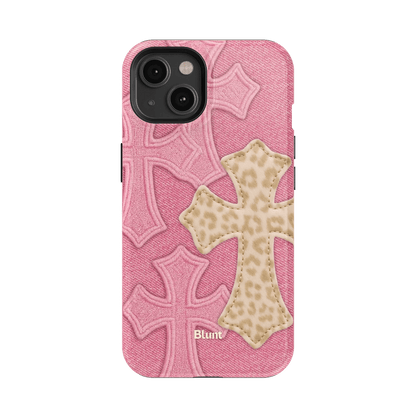 Pink Cheetah Cross iPhone Case - Blunt Cases