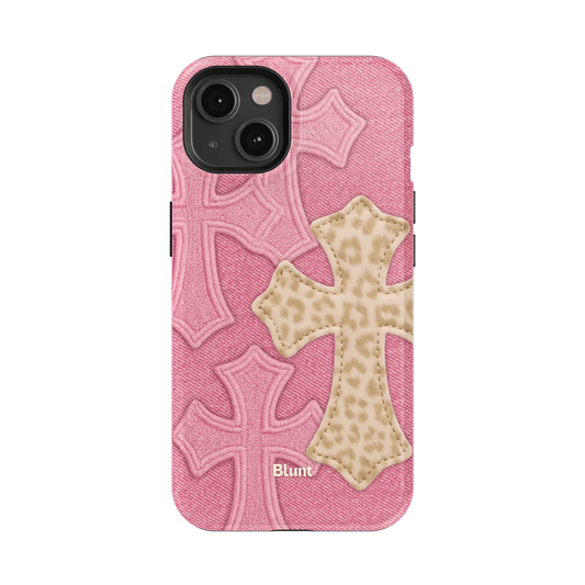 Pink Cheetah Cross iPhone Case - Blunt Cases