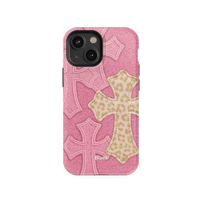 Pink Cheetah Cross iPhone Case - Blunt Cases