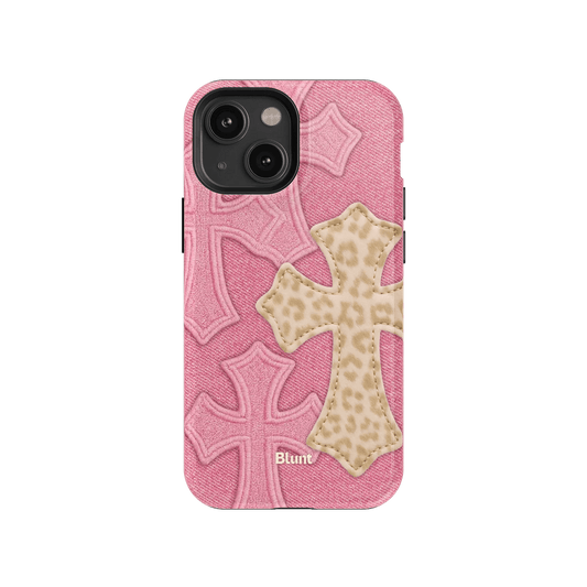 Pink Cheetah Cross iPhone Case - Blunt Cases