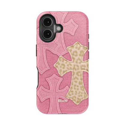 Pink Cheetah Cross iPhone Case - Blunt Cases