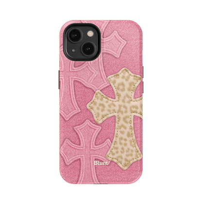 Pink Cheetah Cross iPhone Case - Blunt Cases