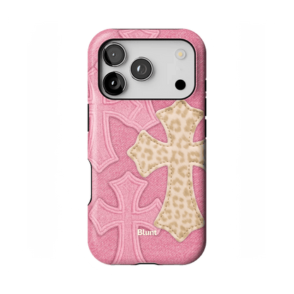 Pink Cheetah Cross iPhone Case - Blunt Cases