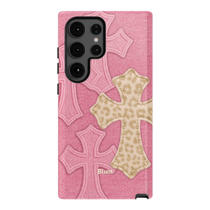 Pink Cheetah Cross Samsung Case - Blunt Cases