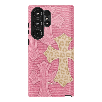Pink Cheetah Cross Samsung Case - Blunt Cases