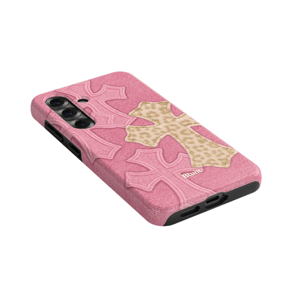 Pink Cheetah Cross Samsung Case - Blunt Cases