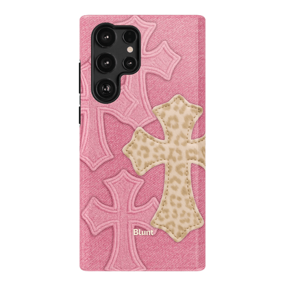 Pink Cheetah Cross Samsung Case - Blunt Cases