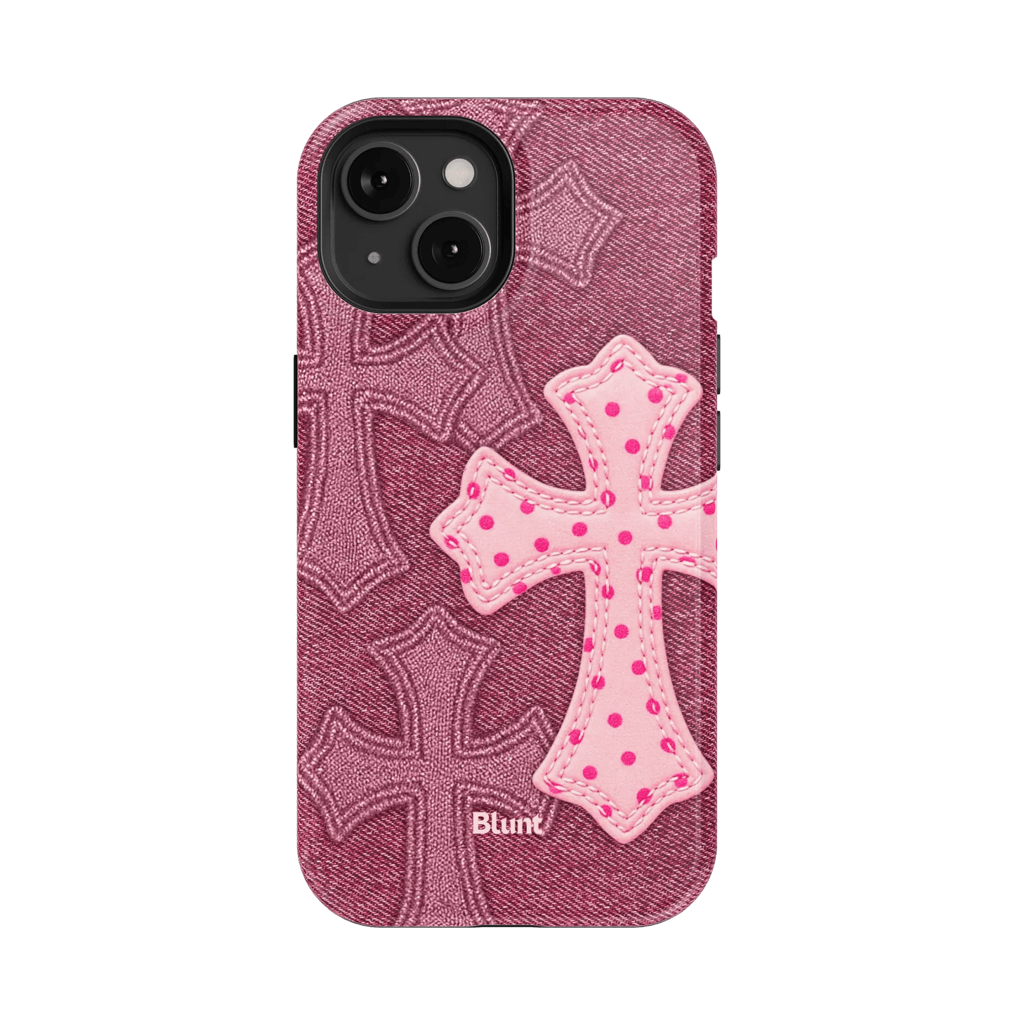 Pink Dottie Cross iPhone Case - Blunt Cases