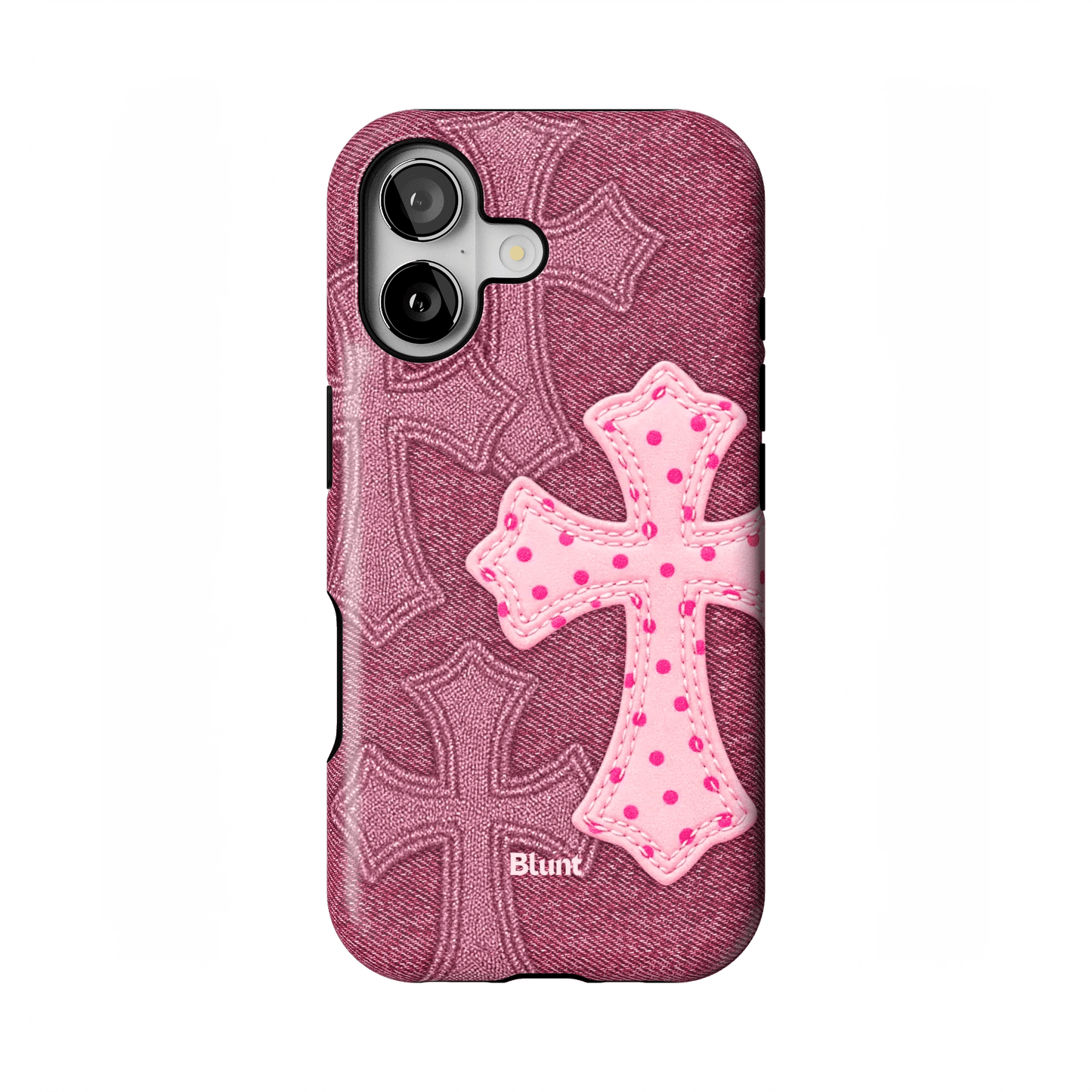 Pink Dottie Cross iPhone Case - Blunt Cases