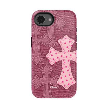 Pink Dottie Cross iPhone Case - Blunt Cases