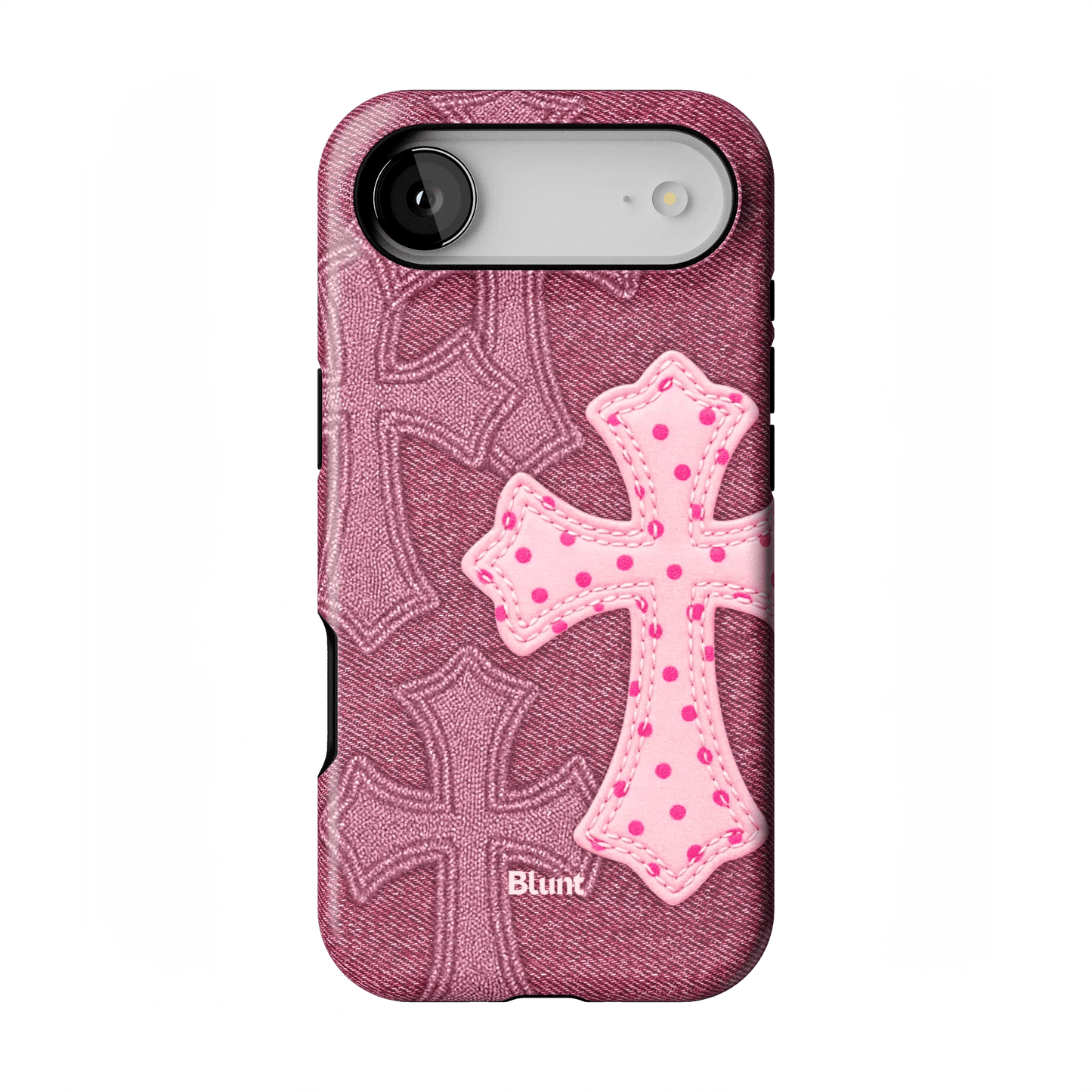 Pink Dottie Cross iPhone Case - Blunt Cases