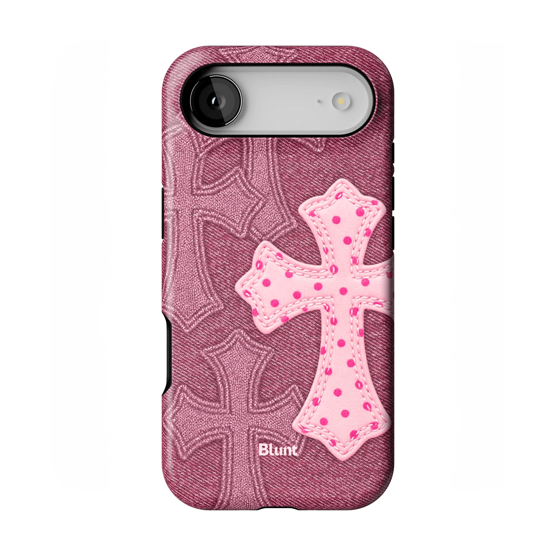 Pink Dottie Cross iPhone Case - Blunt Cases