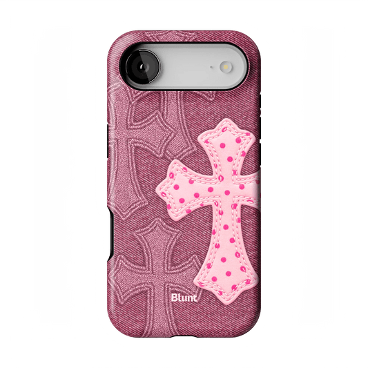Pink Dottie Cross iPhone Case - Blunt Cases