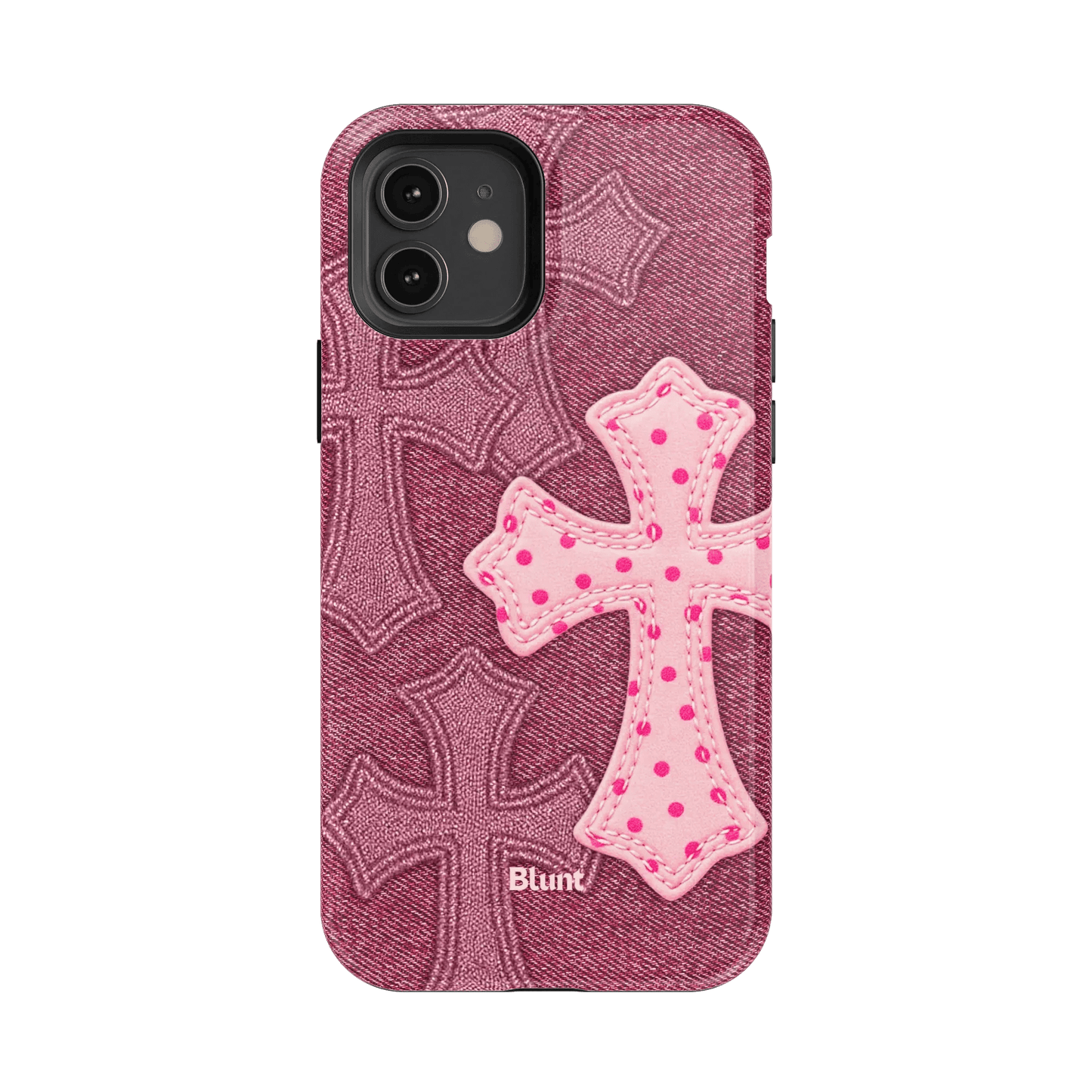 Pink Dottie Cross iPhone Case - Blunt Cases
