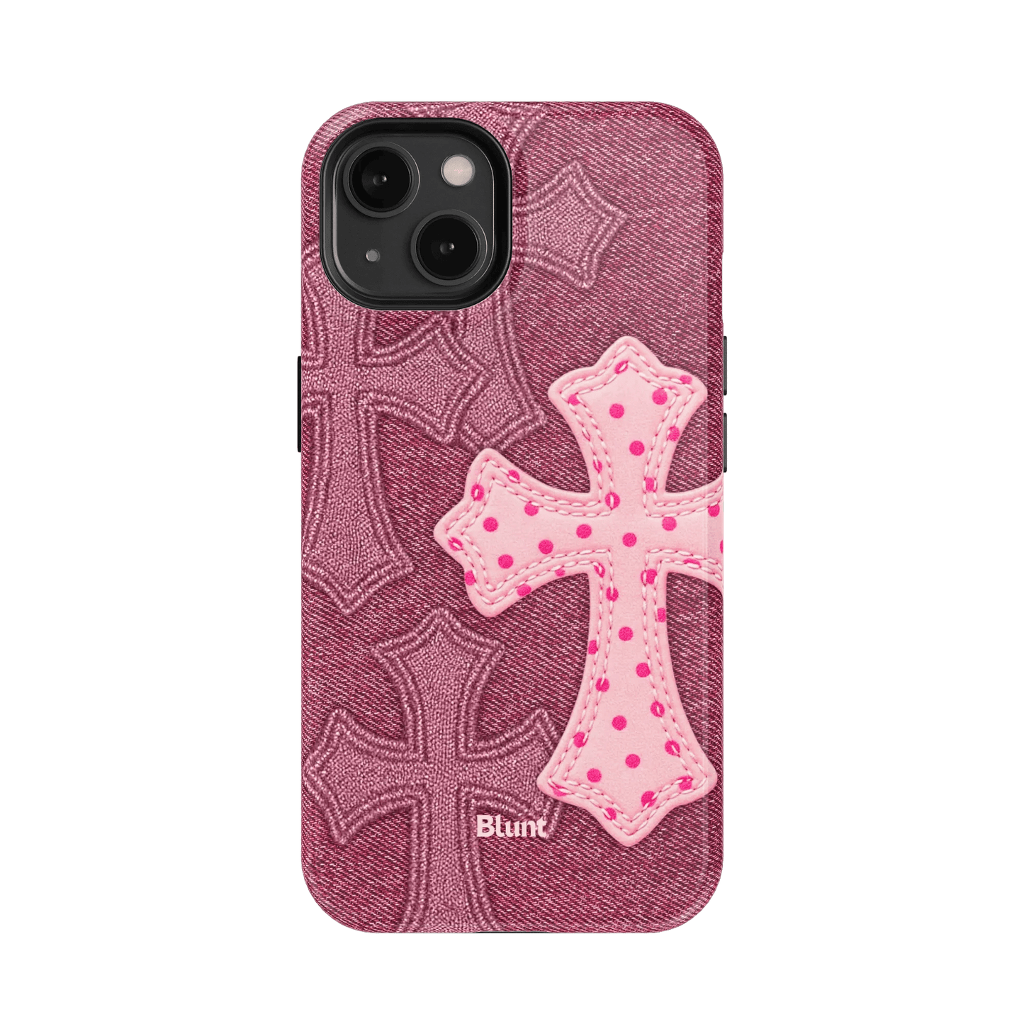 Pink Dottie Cross iPhone Case - Blunt Cases