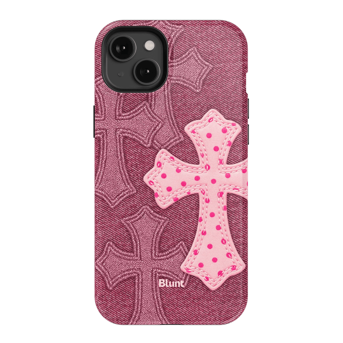 Pink Dottie Cross iPhone Case - Blunt Cases