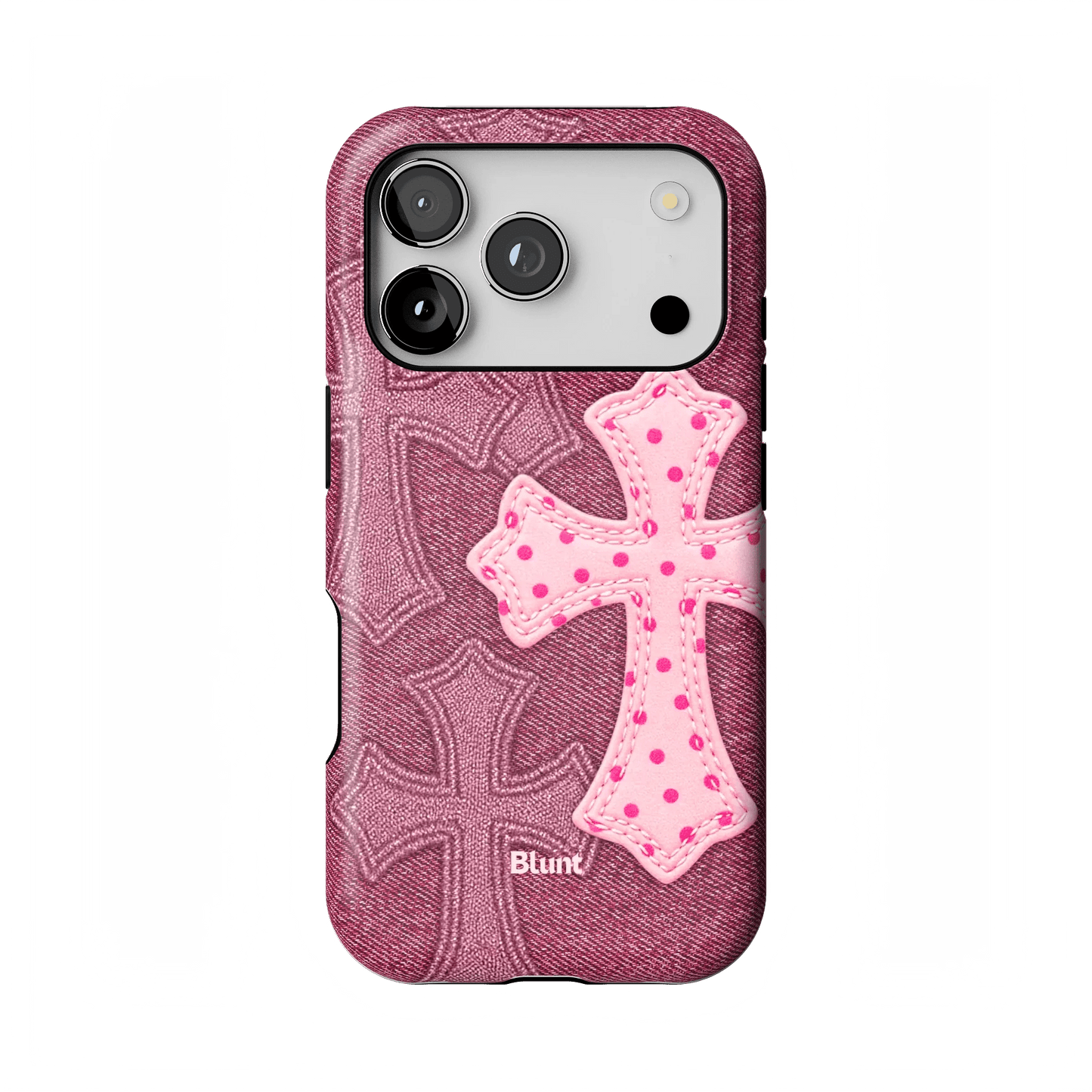 Pink Dottie Cross iPhone Case - Blunt Cases