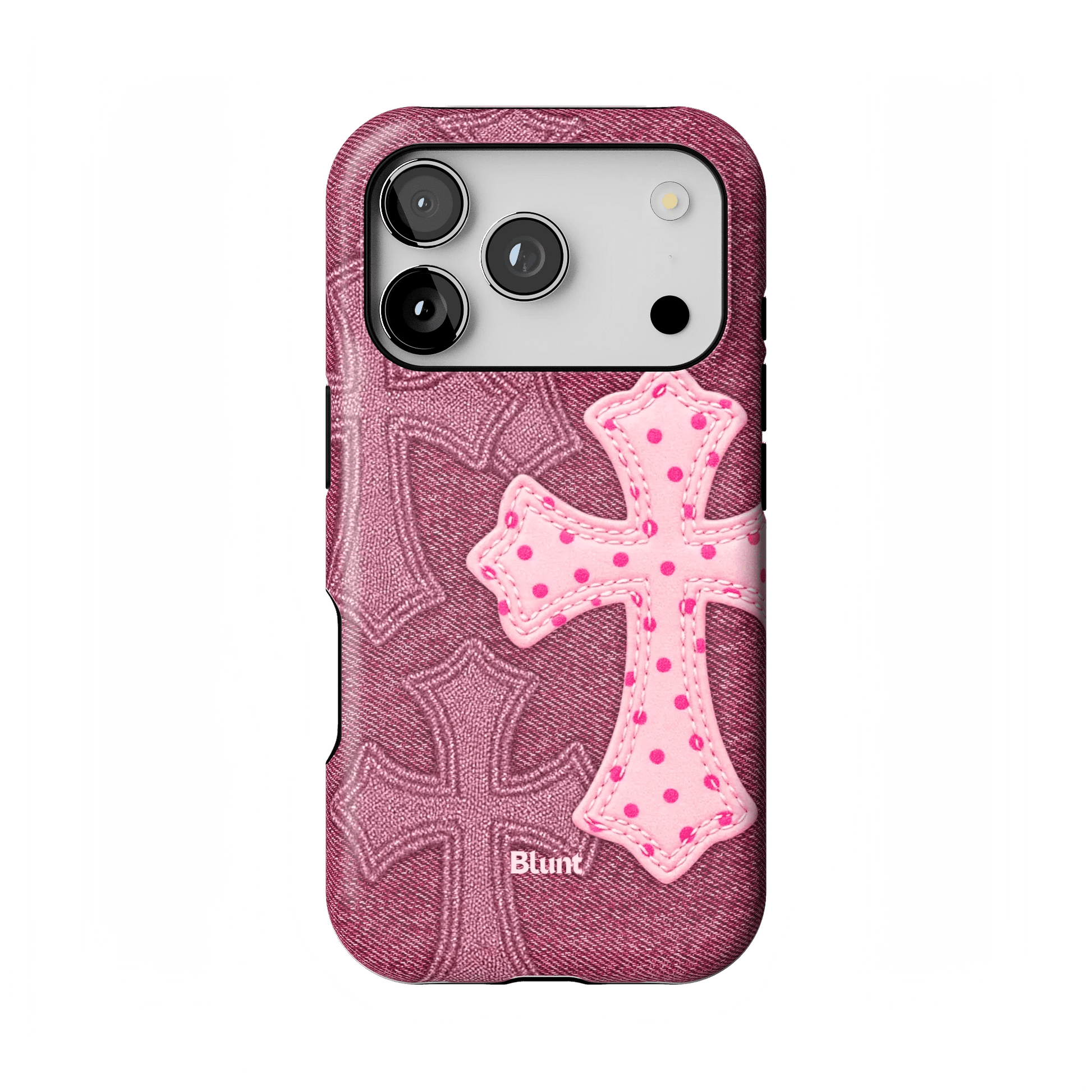 Pink Dottie Cross iPhone Case - Blunt Cases
