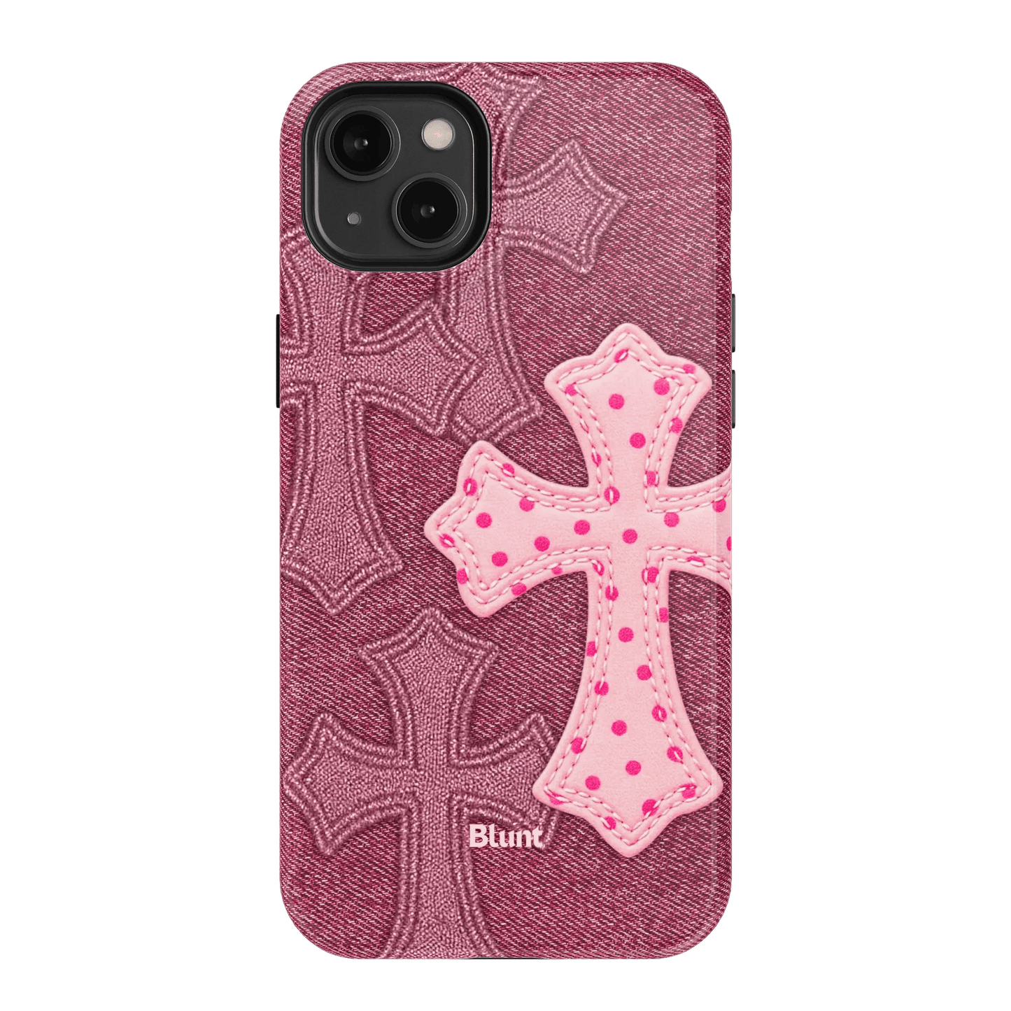 Pink Dottie Cross iPhone Case - Blunt Cases