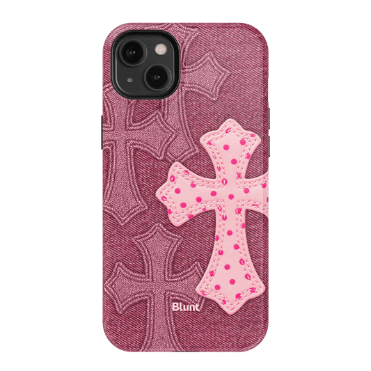 Pink Dottie Cross iPhone Case - Blunt Cases