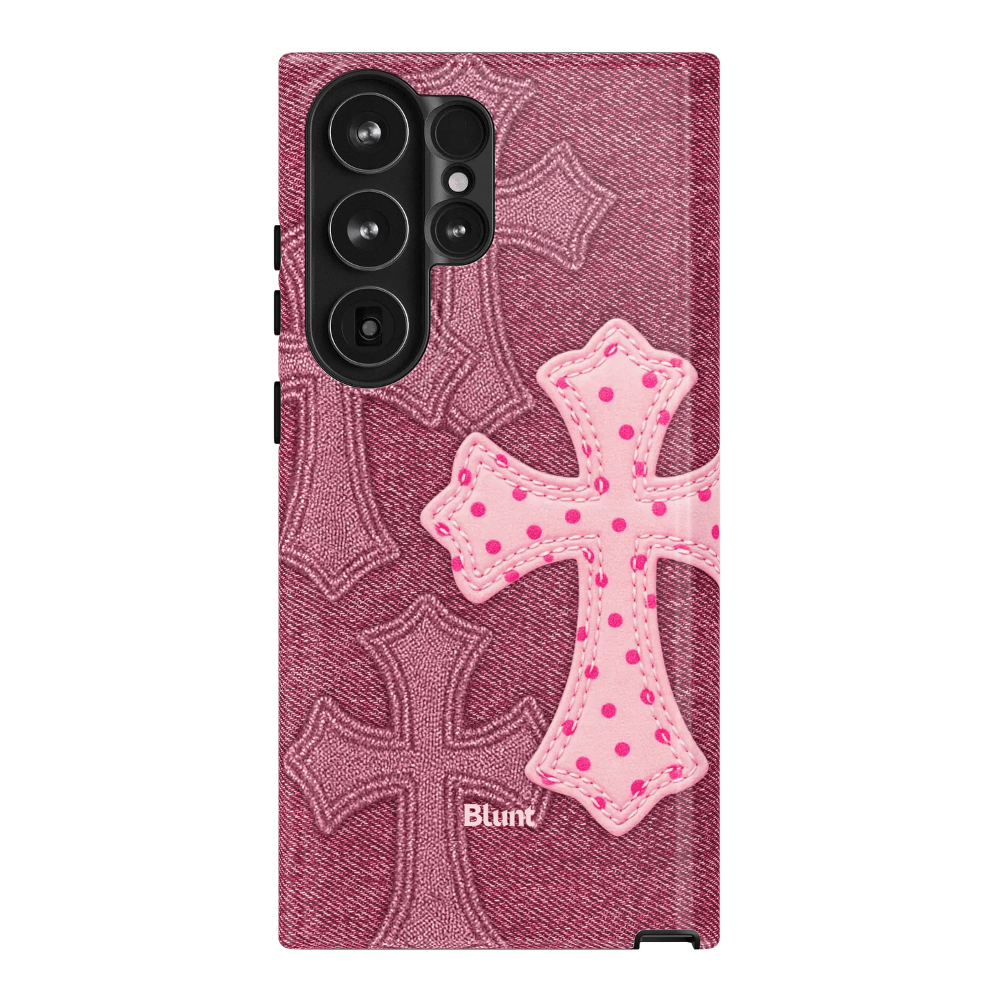 Pink Dottie Cross Samsung Case - Blunt Cases
