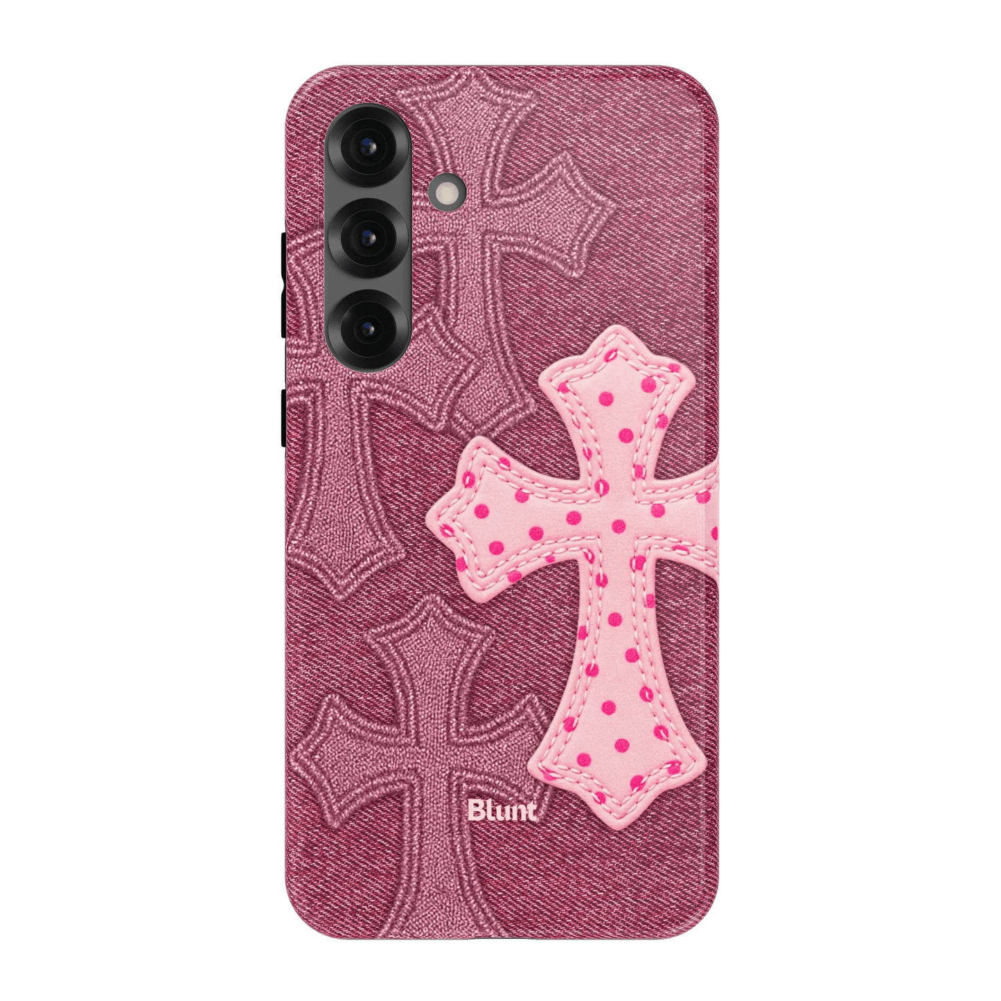 Pink Dottie Cross Samsung Case - Blunt Cases