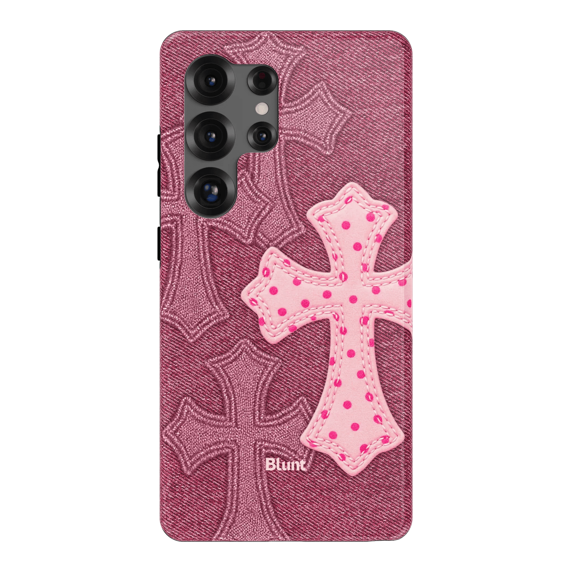Pink Dottie Cross Samsung Case - Blunt Cases