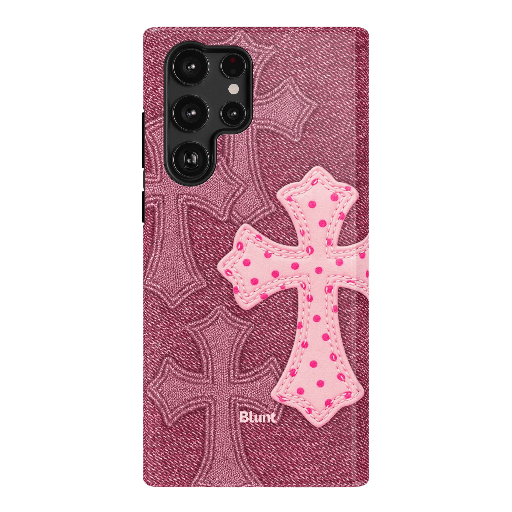 Pink Dottie Cross Samsung Case - Blunt Cases