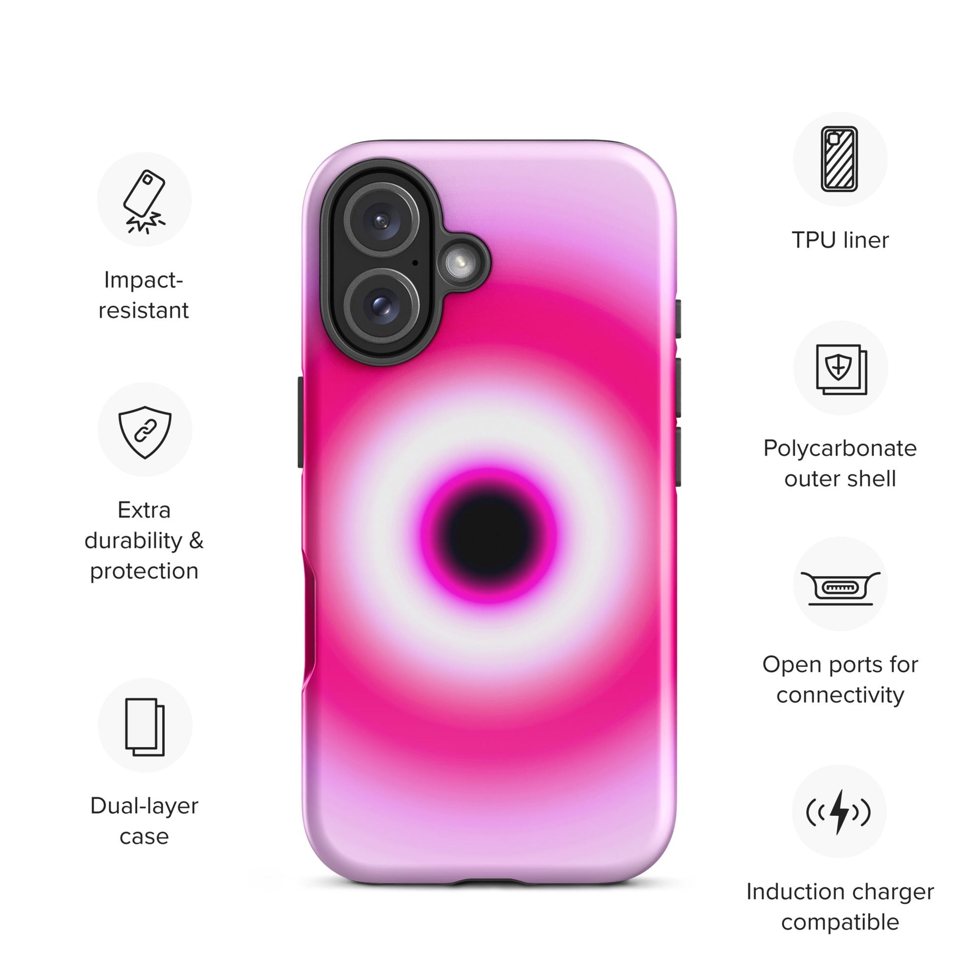 Pink Evil Eye Aura iPhone Case - Blunt Cases