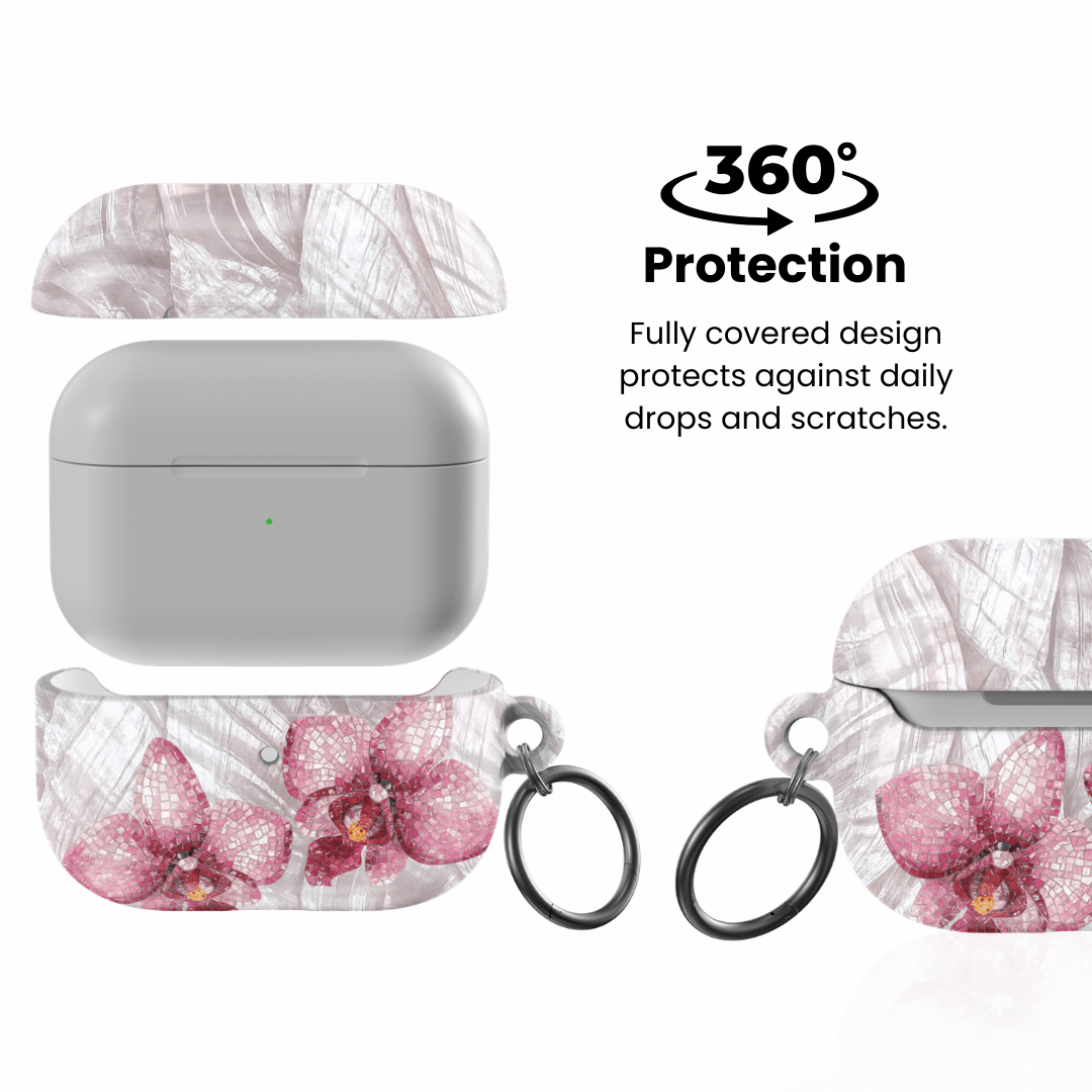 Pink Mosaic Orchids AirPod Case - Blunt Cases