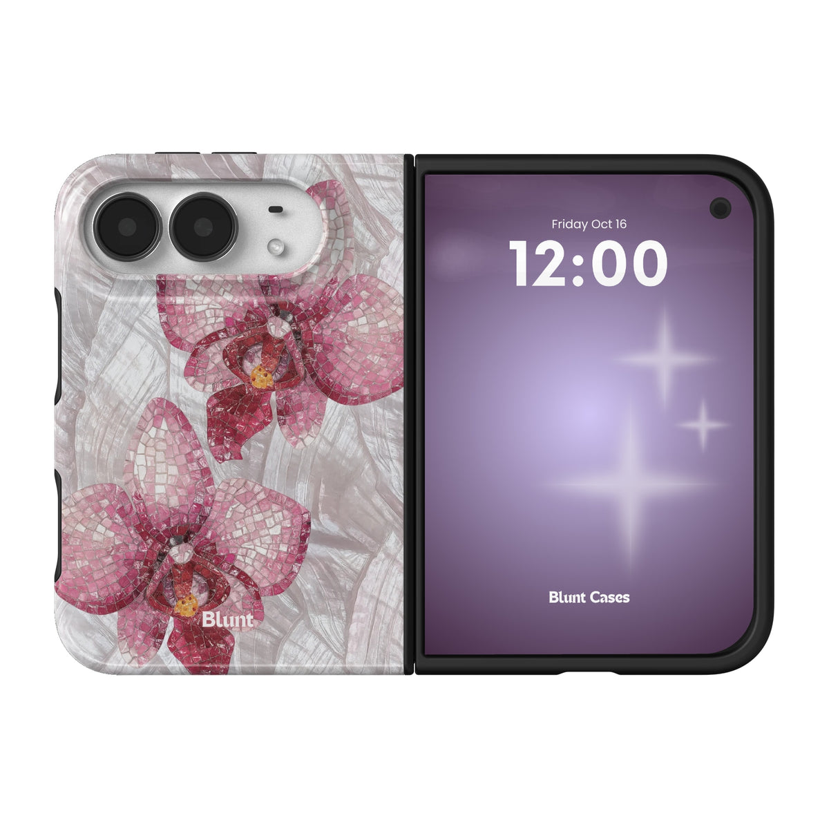 pink-mosaic-orchids-iphone-case iPhone 18 Duo case, view 1