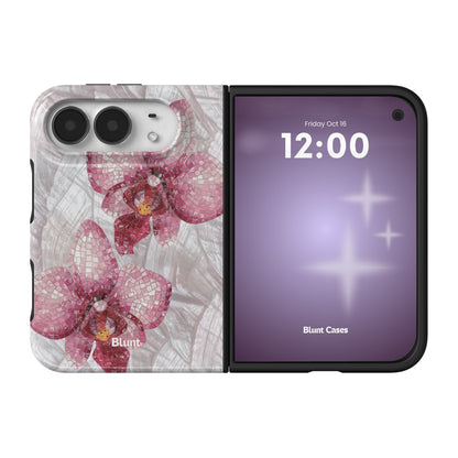pink-mosaic-orchids-iphone-case iPhone 18 Duo case, view 1