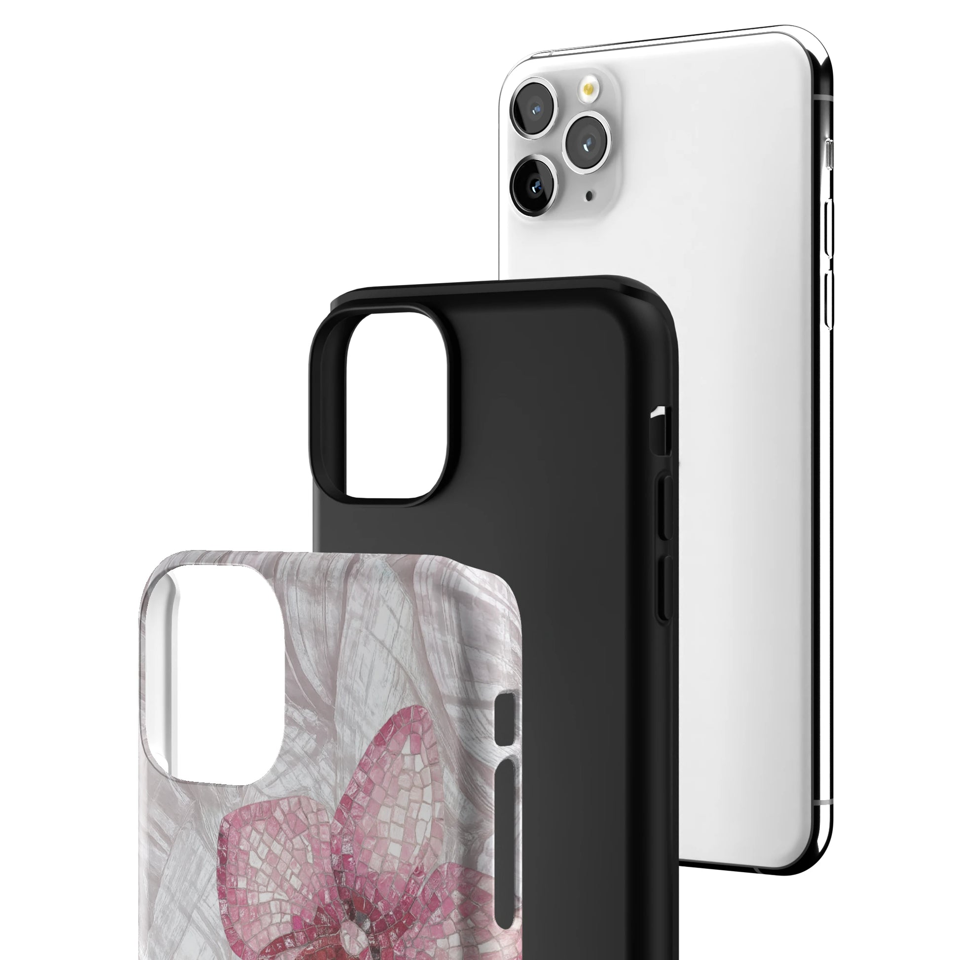 Pink Mosaic Orchids iPhone Case gallery - Iphone_11_Pro_Max_3