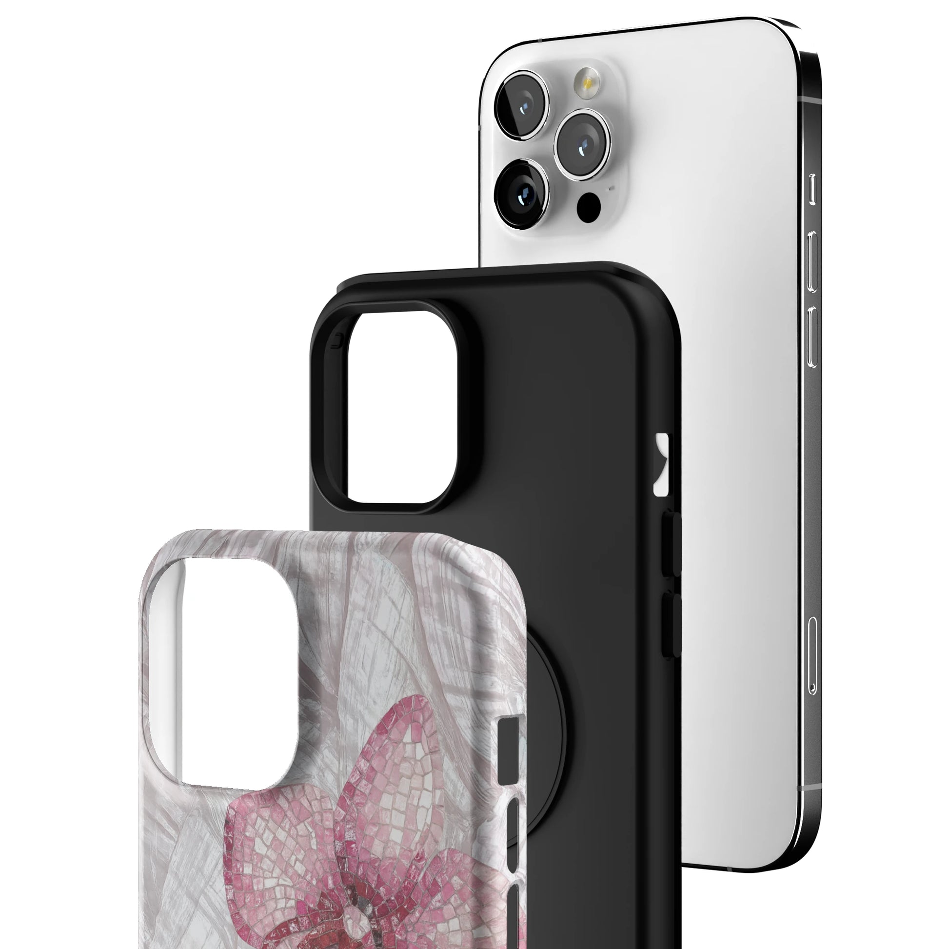 Pink Mosaic Orchids iPhone Case gallery - Iphone_12_Pro_Max_3