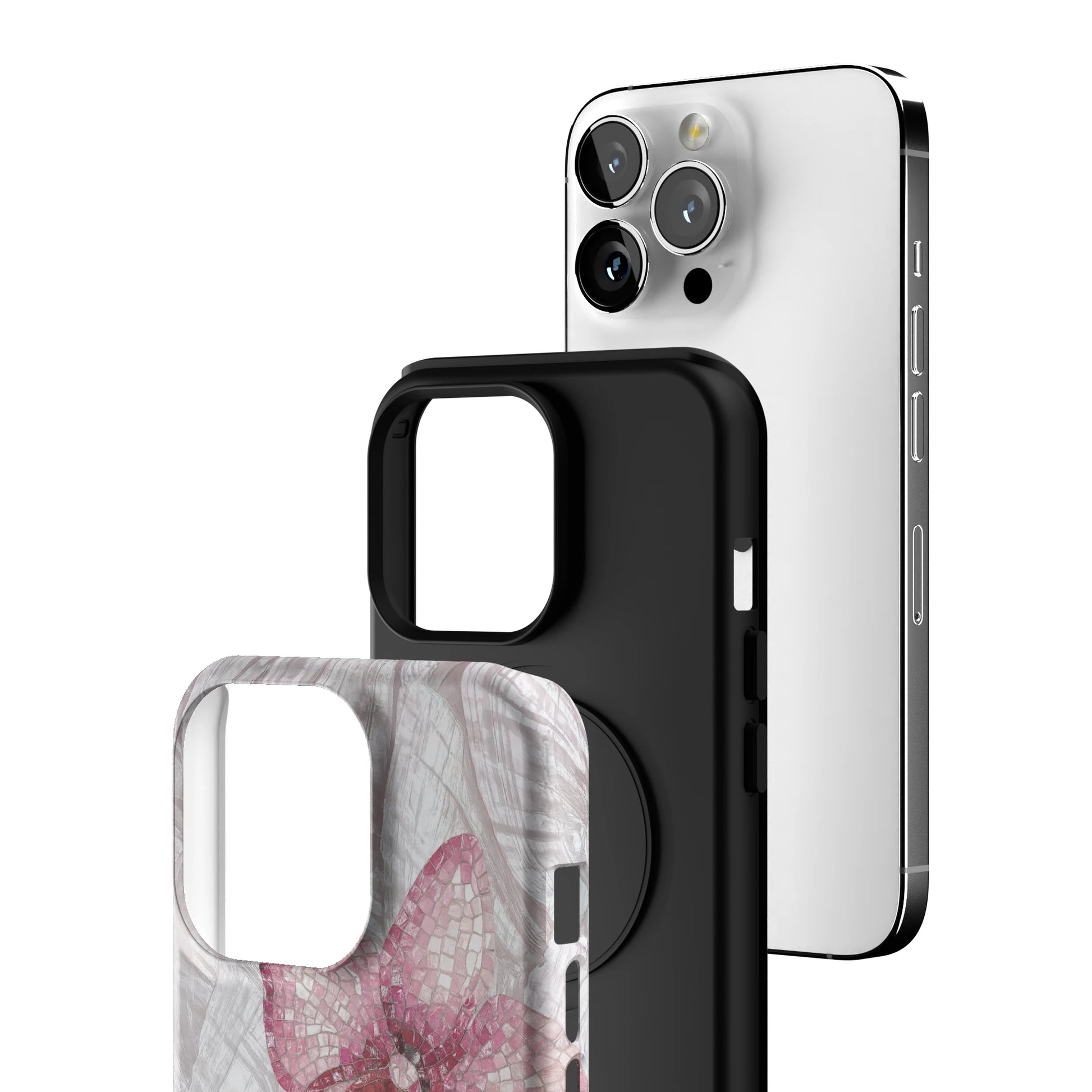 Pink Mosaic Orchids iPhone Case gallery - Iphone_13_Pro_3