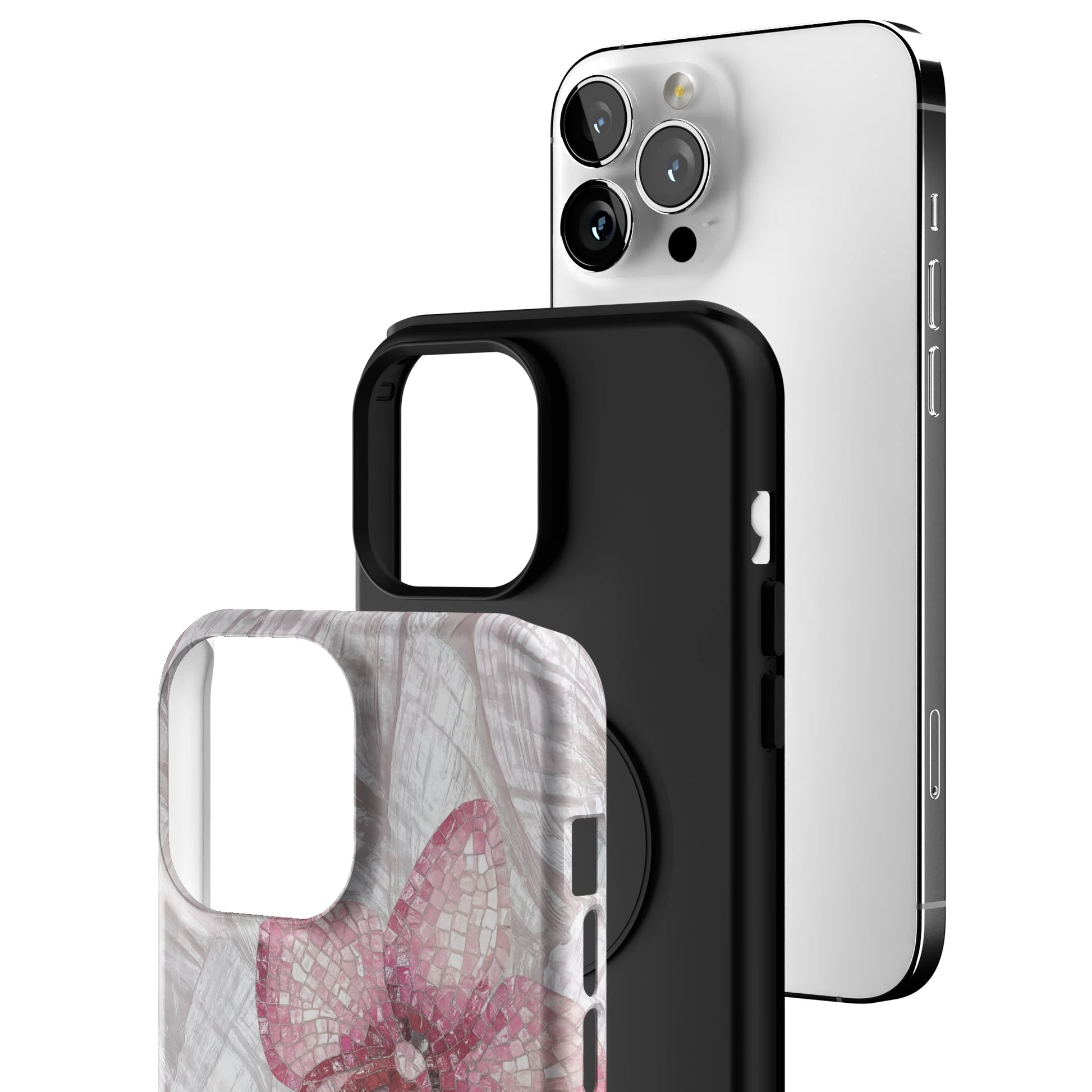 Pink Mosaic Orchids iPhone Case gallery - Iphone_13_Pro_Max_3