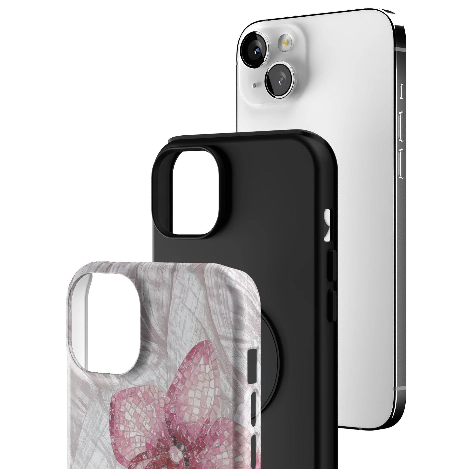 Pink Mosaic Orchids iPhone Case gallery - Iphone_14_Mini_Air_Plus_3
