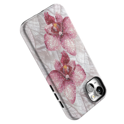 Pink Mosaic Orchids iPhone Case gallery - Iphone_14_Mini_Air_Plus_5