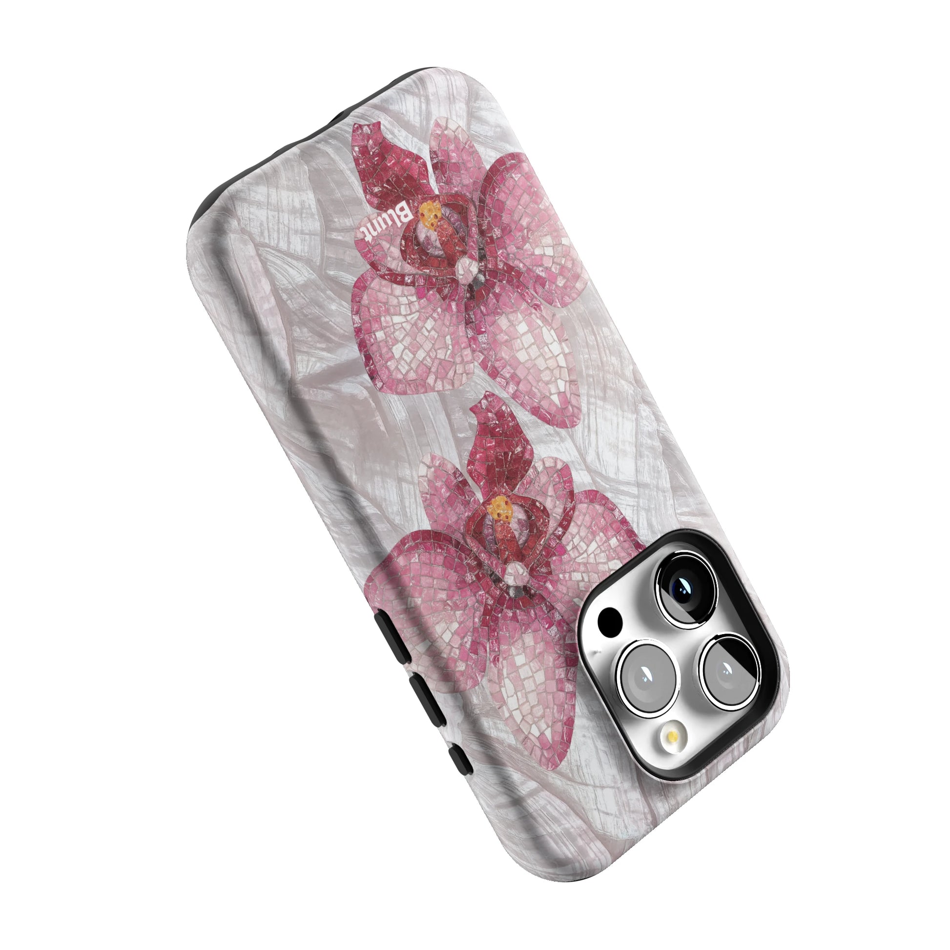 Pink Mosaic Orchids iPhone Case gallery - Iphone_15_Pro_5