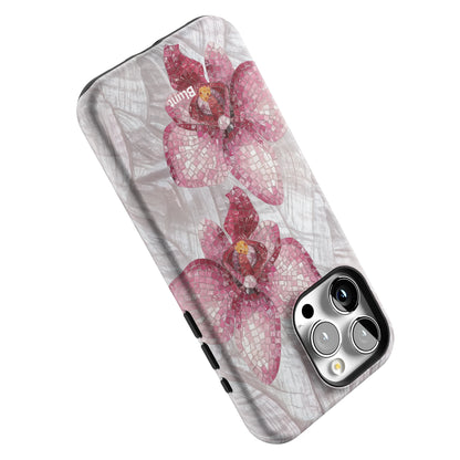 Pink Mosaic Orchids iPhone Case gallery - Iphone_15_Pro_Max_5