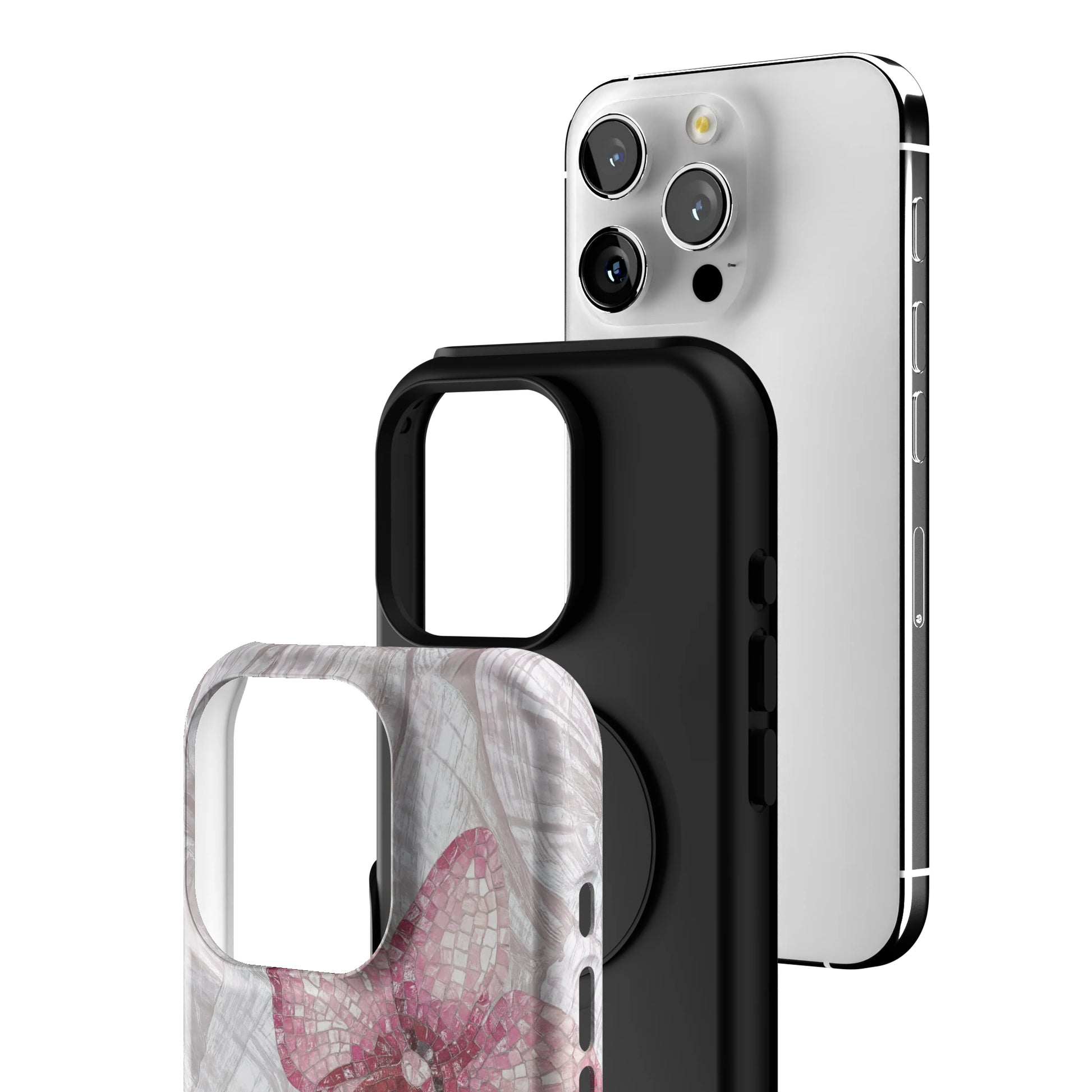 Pink Mosaic Orchids iPhone Case gallery - Iphone_16_Pro_3