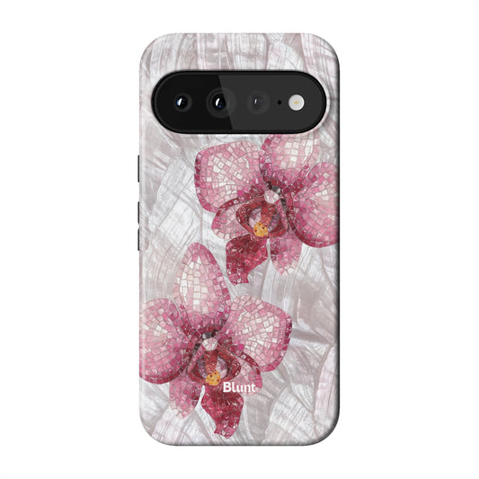 Pink Mosaic Orchids Pixel Case - Blunt Cases