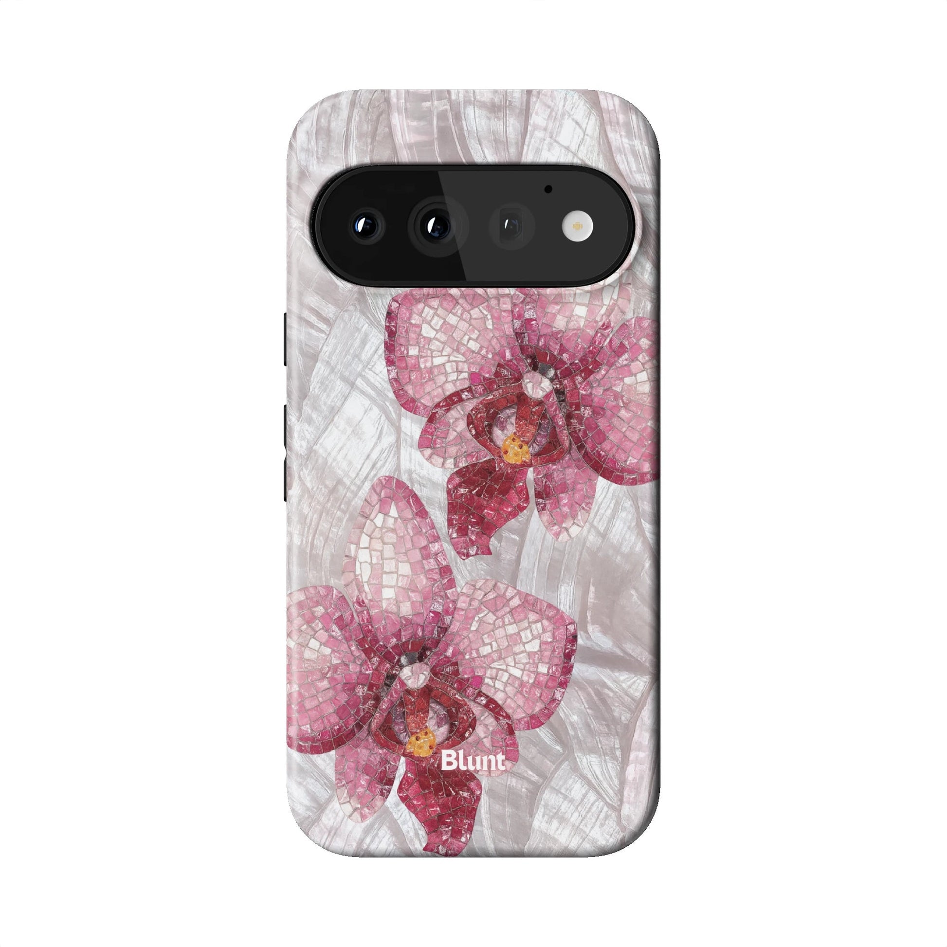 Pink Mosaic Orchids Pixel Case - Blunt Cases