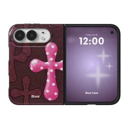 pink-polka-cross-iphone-case iPhone 18 Duo case, view 1