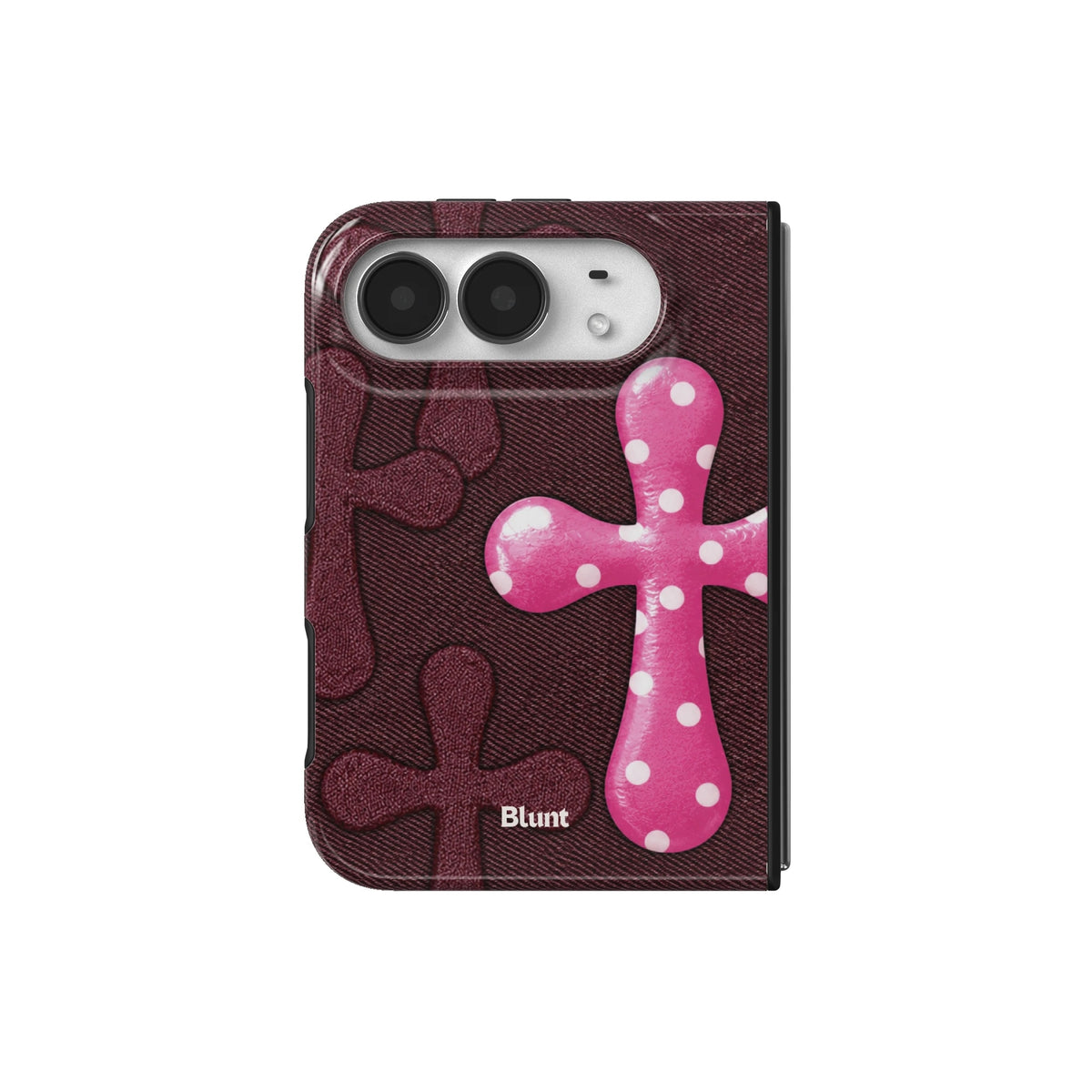 pink-polka-cross-iphone-case iPhone 18 Duo case, view 2