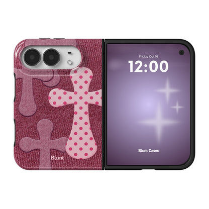 pink-polka-patch-iphone-case iPhone 18 Duo case, view 1