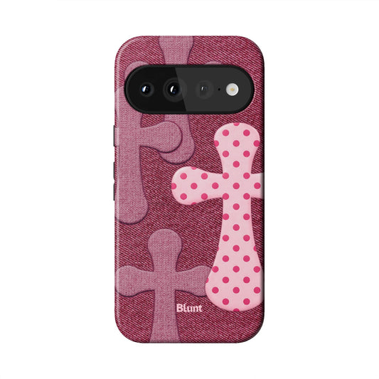 Pink Polka Patch Pixel Case - Blunt Cases