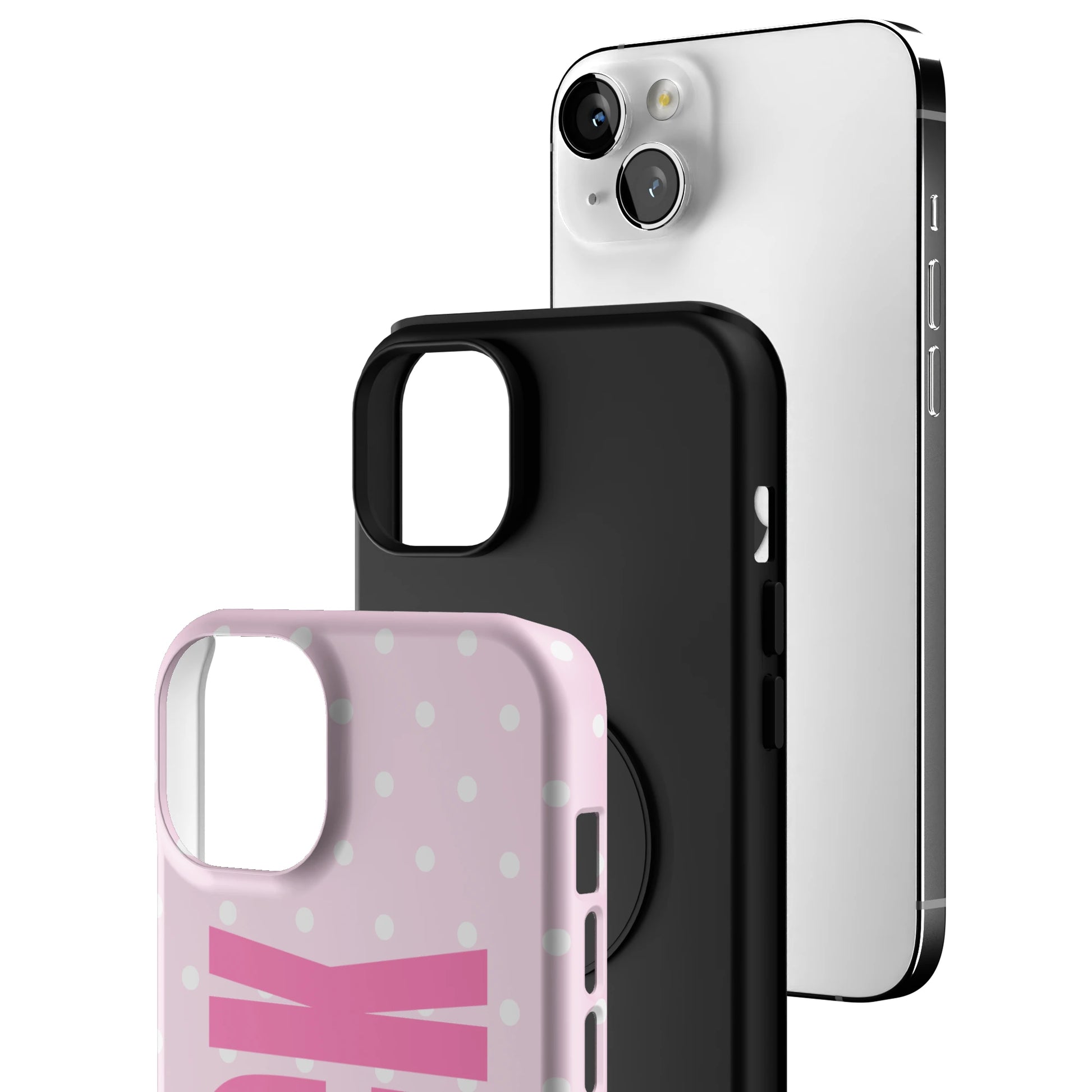 Pink Polka Riot iPhone Case gallery - Iphone_14_Mini_Air_Plus_3