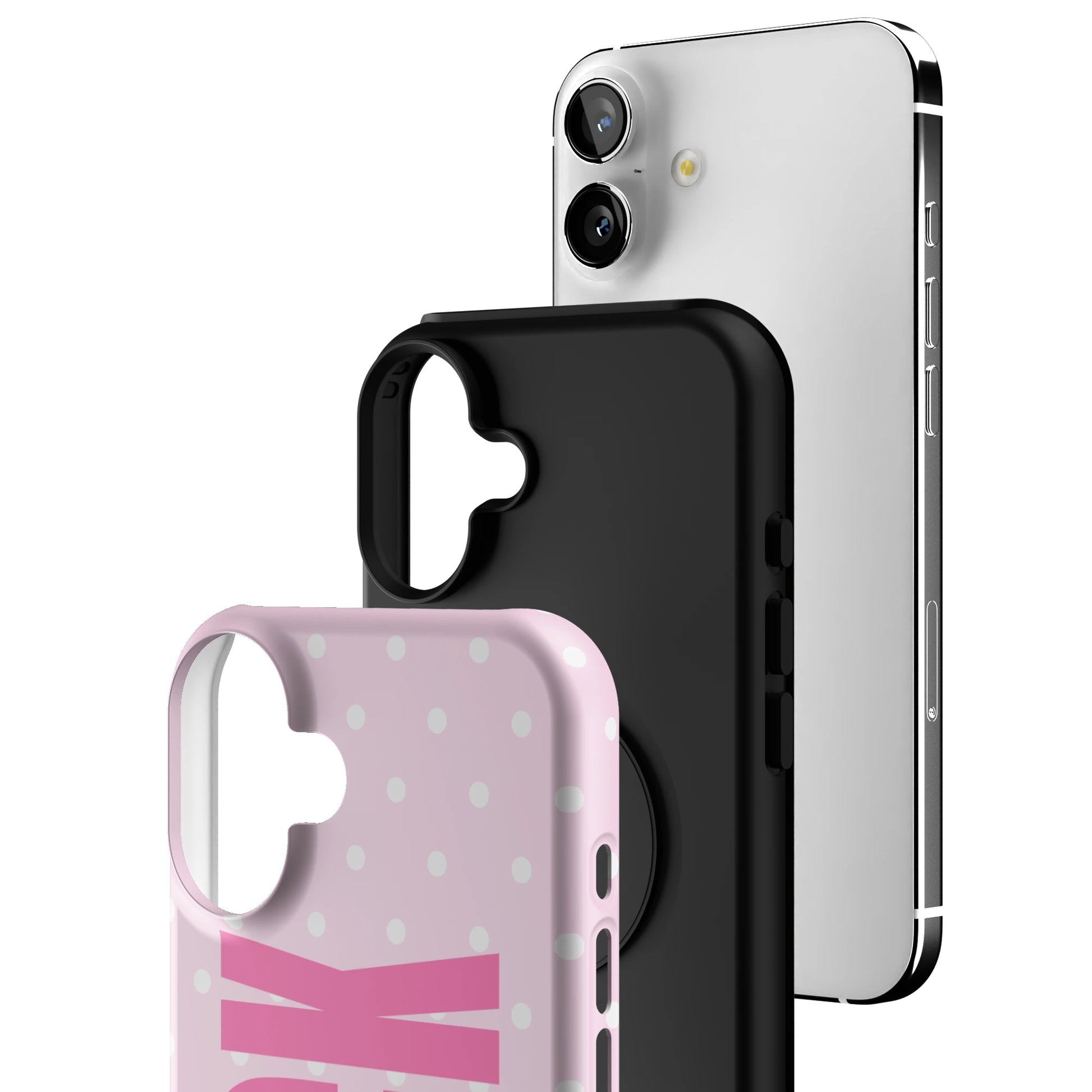 Pink Polka Riot iPhone Case gallery - Iphone_16_Mini_Air_Plus_3